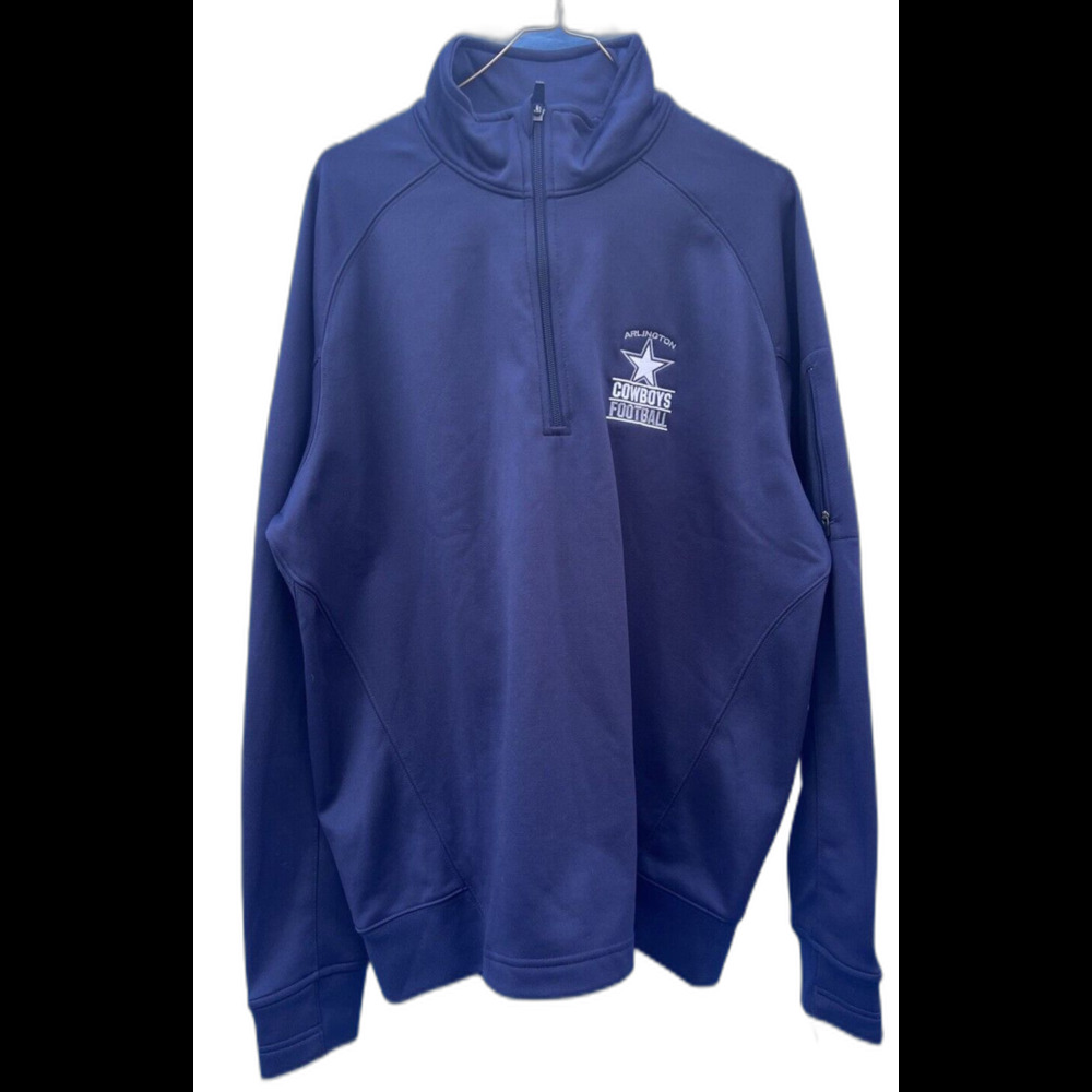 Sport-Tek Navy Blue 1/4 Zip Dallas Cowboys Blue Pullover Jacket Size M Arlington